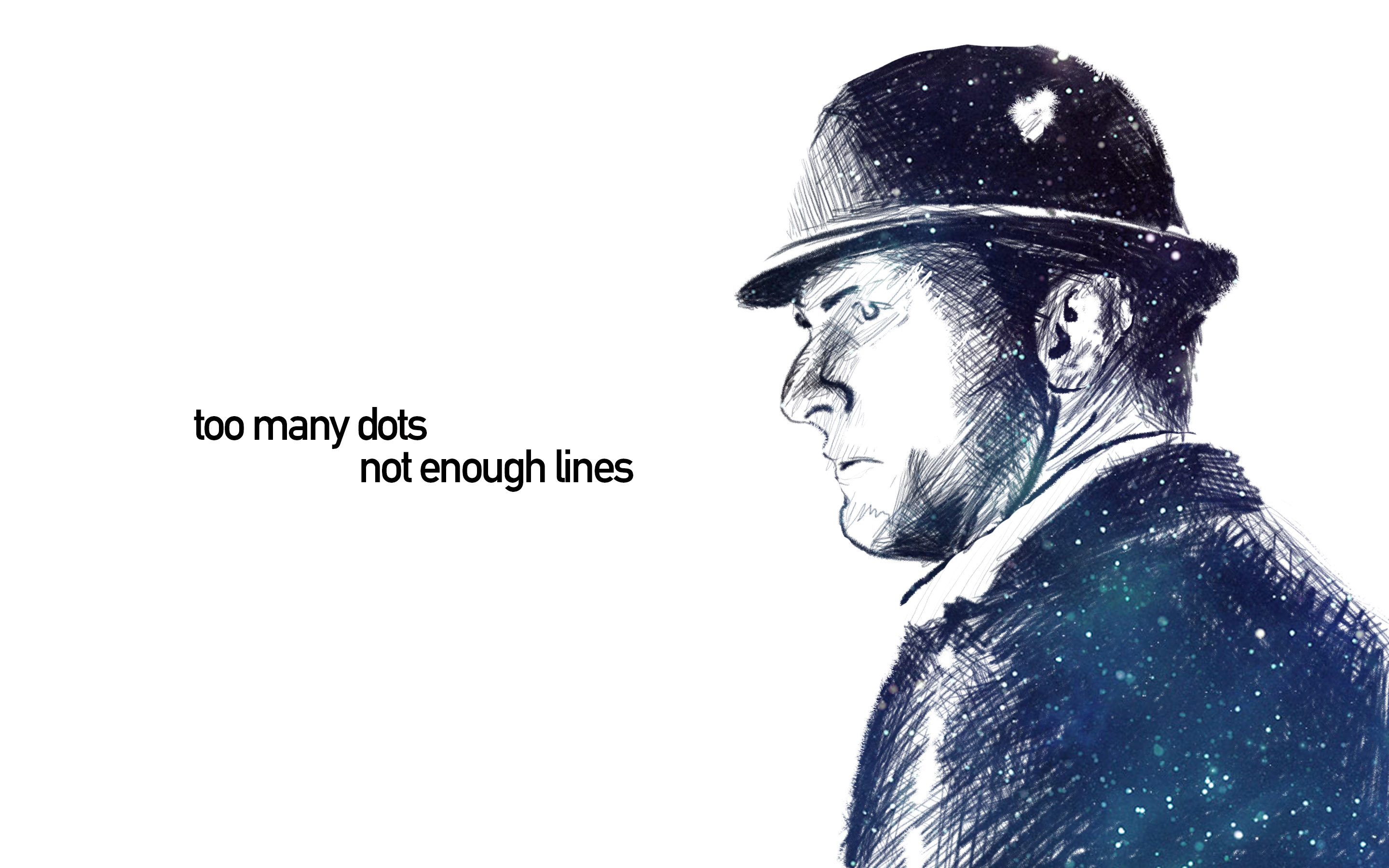 An illustration of Joe Miller from the TV series The Expanse, with the quote