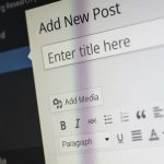 Screenshot of an empty wordpress field saying "Add new post" for online posts