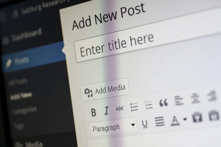 Screenshot of an empty wordpress field saying "Add new post" for online posts