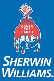 Cheap logo design: Sherwin WIlliams Covers the Earth Logo