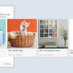 Facebook ad example of carousel content