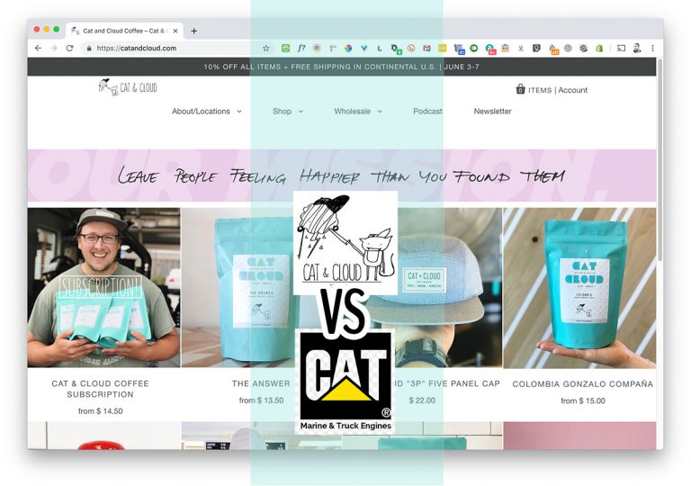 Cat & Cloud website screenshot
