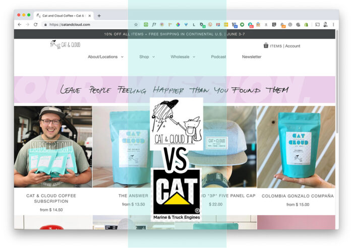 Cat & Cloud website screenshot
